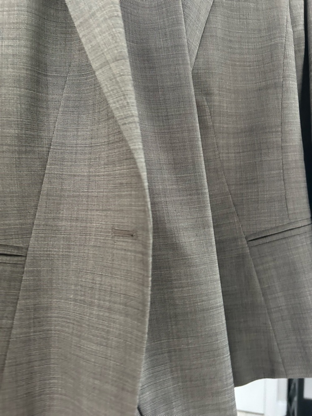 Ann Taylor Gray Plaid Women's Suit Jacket & Pants - Picture 4 of 4